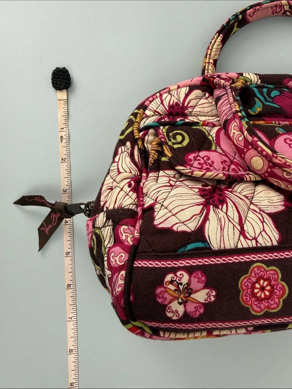 Vera Bradley Mod Floral pink quilted Bag *Retired pattern 2007*